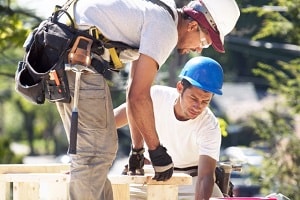 Builders on site