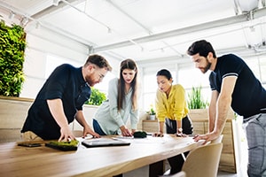 meeting at office table