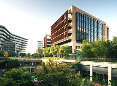 Office buildings with greenery