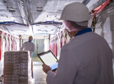 Workers checking