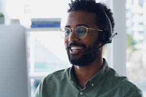 Man using laptop