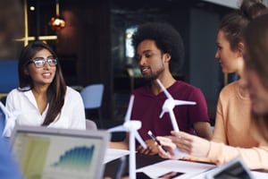 people working in a room