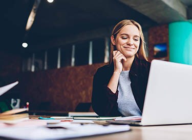 woman at computer