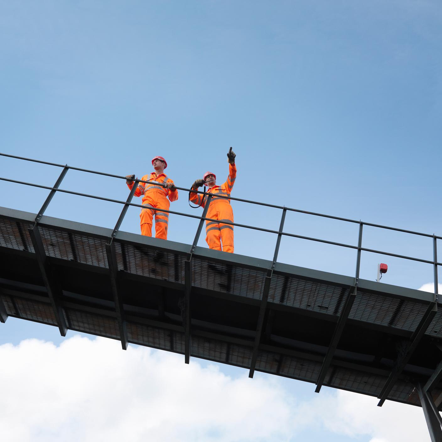 construction workers high up