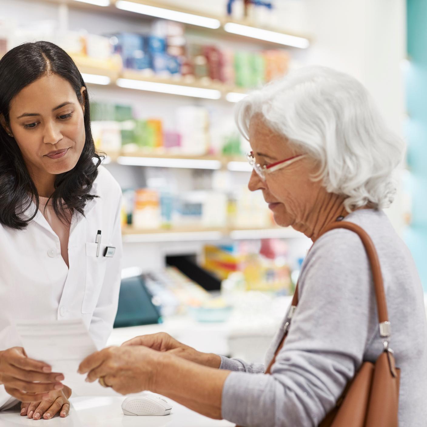 customer showing prescription to doctor