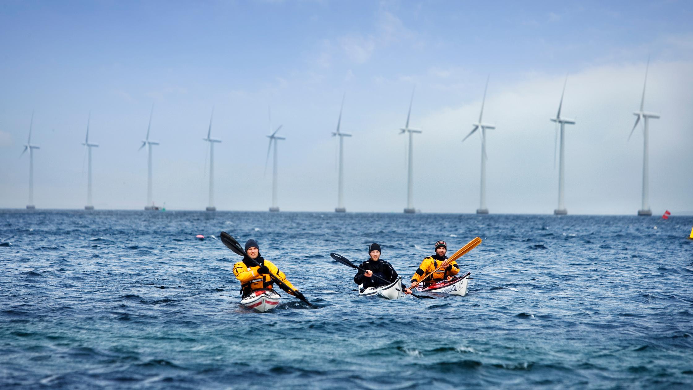 Energy - 3 kayaks in front of Mills